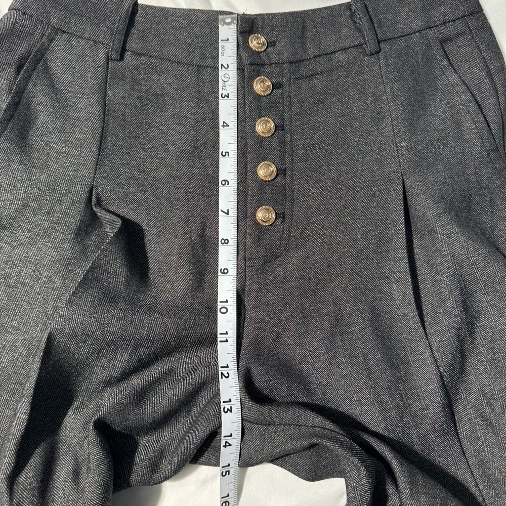 Cömmense High-Waisted Button-Front Wide-Leg Pants Size Large NWOT Chic Modern - Picture 6 of 11
